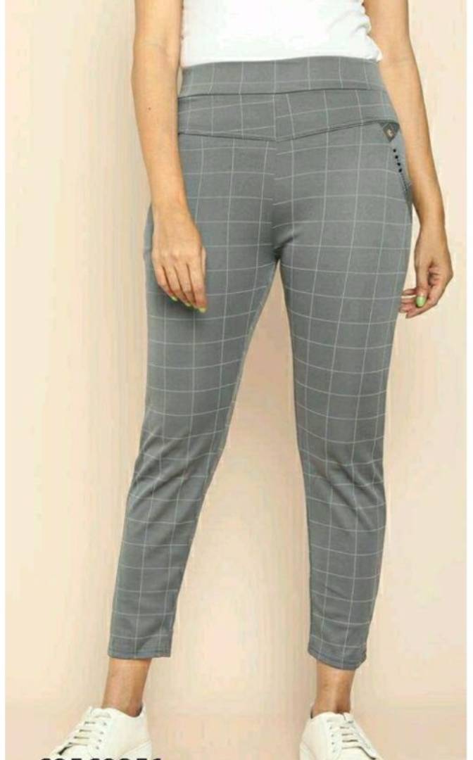 Womens fashion stylist jeggings Gray Free size